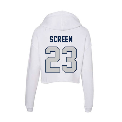 BU - NCAA Men's Basketball : Andre Screen - Women's Crop Fleece Hoodie-1