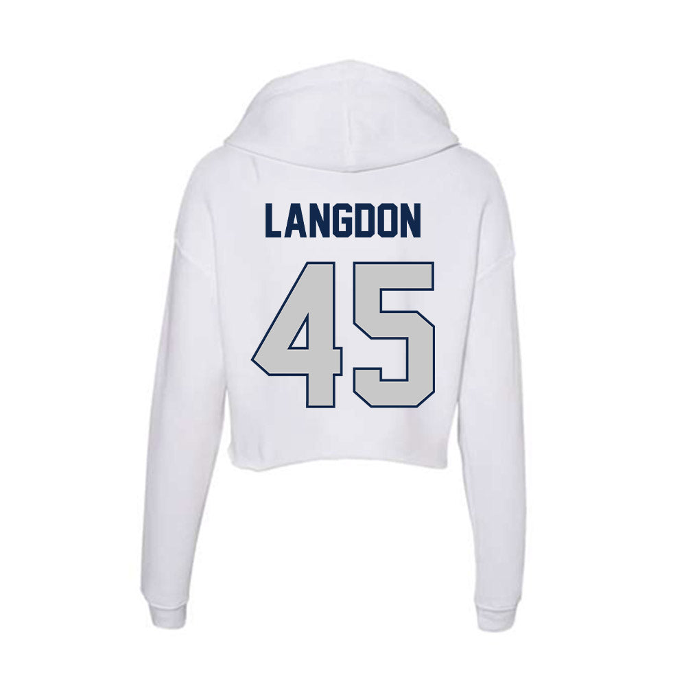 BU - NCAA Men's Basketball : Colt Langdon - Women's Crop Fleece Hoodie-1