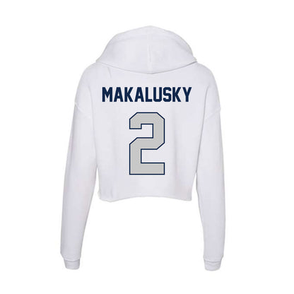 BU - NCAA Women's Basketball : Riley Makalusky - Women's Crop Fleece Hoodie-1