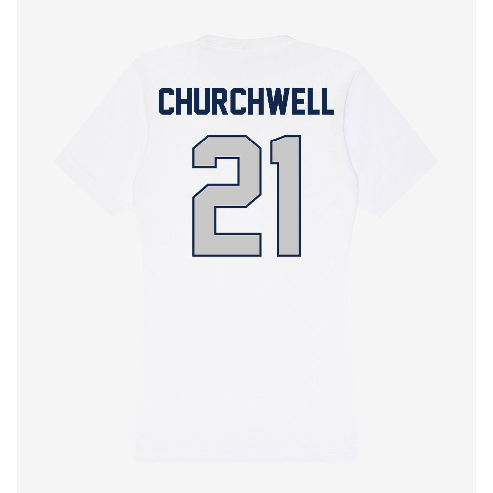 Butler - NCAA Women's Lacrosse : Grace Churchwell - Women's V-Neck T-Shirt-1