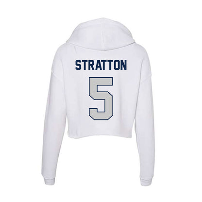 Butler - NCAA Football : Jackson Stratton - Women's Crop Fleece Hoodie-1