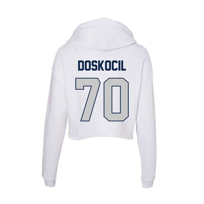 BU - NCAA Football : Kirk Doskocil - Women's Crop Fleece Hoodie-1