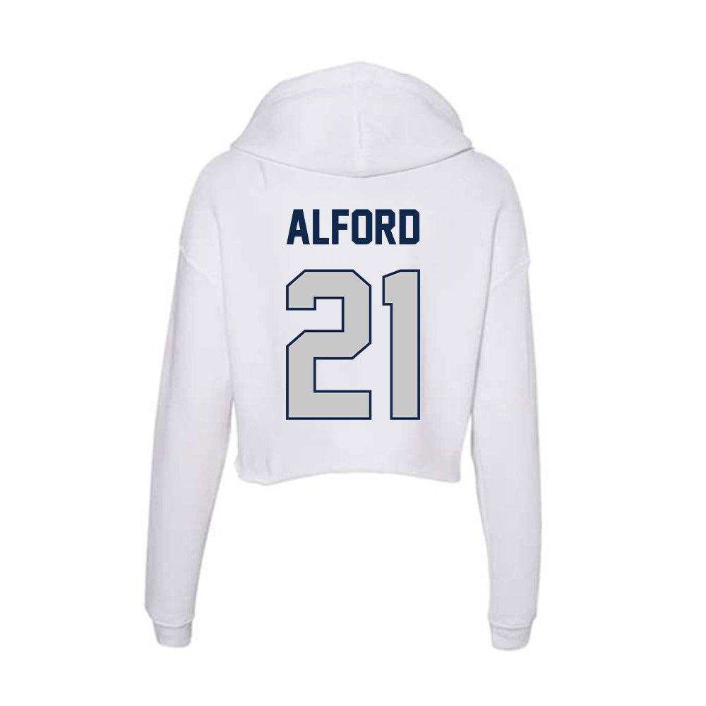 BU - NCAA Football : Braydon Alford - Women's Crop Fleece Hoodie-1