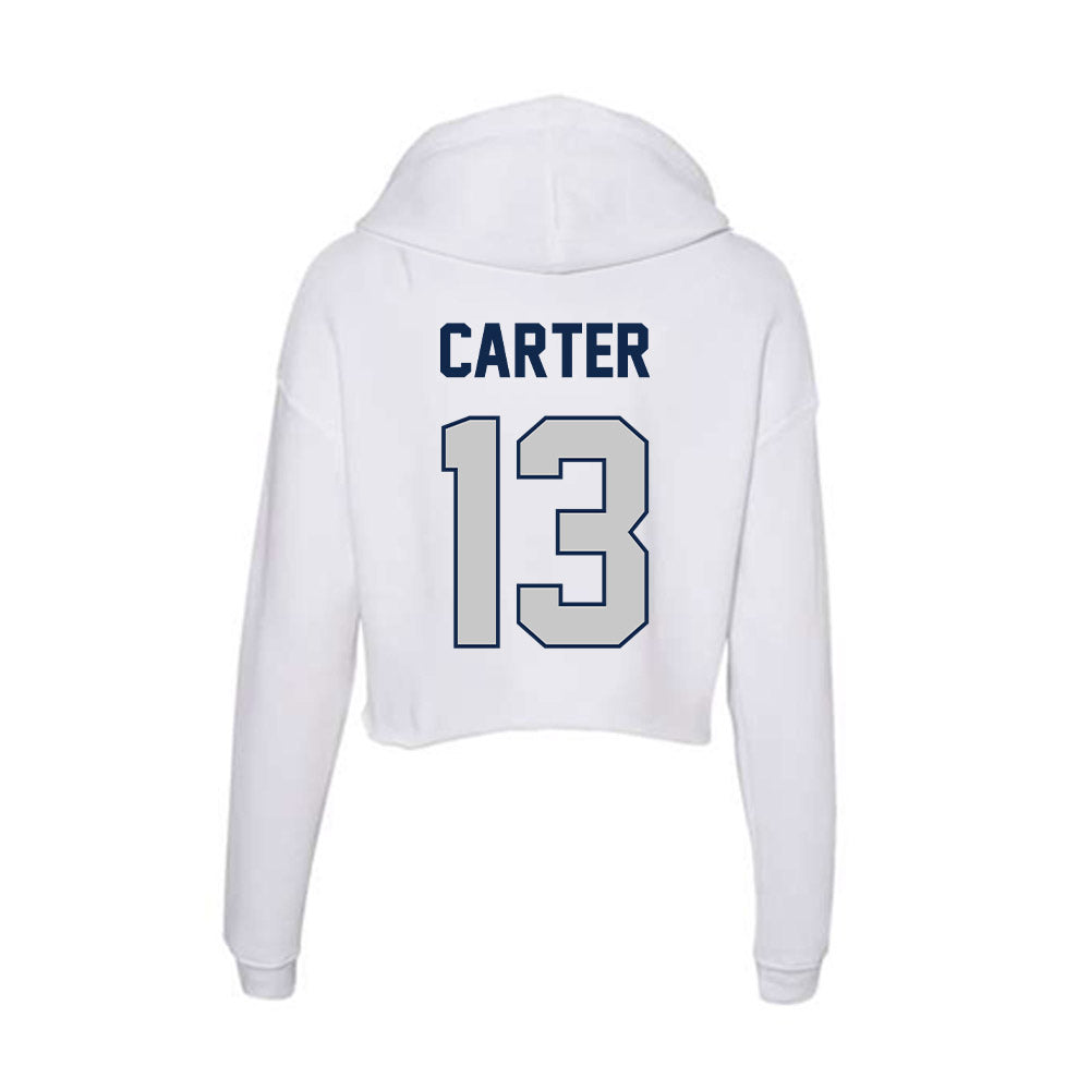 BU - NCAA Baseball : Xavier Carter - Women's Crop Fleece Hoodie-1