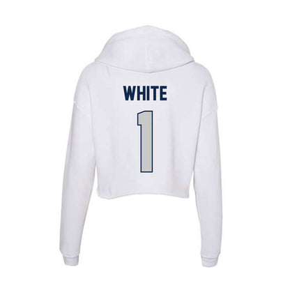 BU - NCAA Softball : Ella White - Women's Crop Fleece Hoodie-1