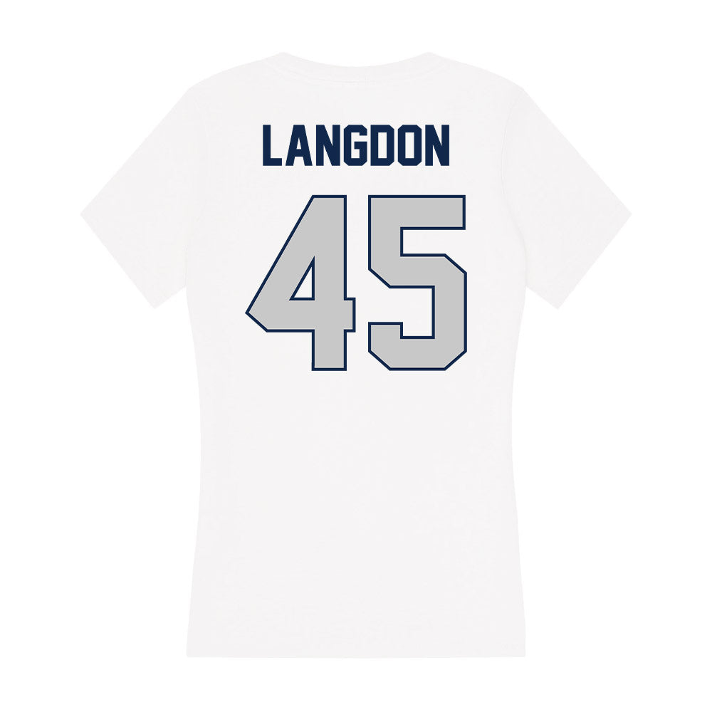 BU - NCAA Men's Basketball : Colt Langdon - Women's V-Neck T-Shirt-1