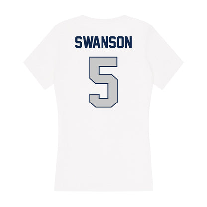 BU - NCAA Women's Basketball : Mckenzie Swanson - Women's V-Neck T-Shirt-1