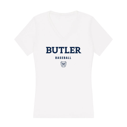 Butler - NCAA Baseball : Christopher Lewis - Women's V-Neck T-Shirt-0