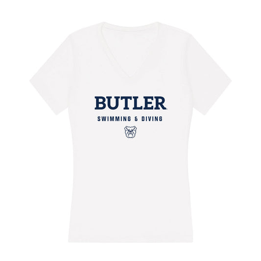 Butler - NCAA Women's Swimming & Diving : Ashlyn Canale - Women's V-Neck T-Shirt-0