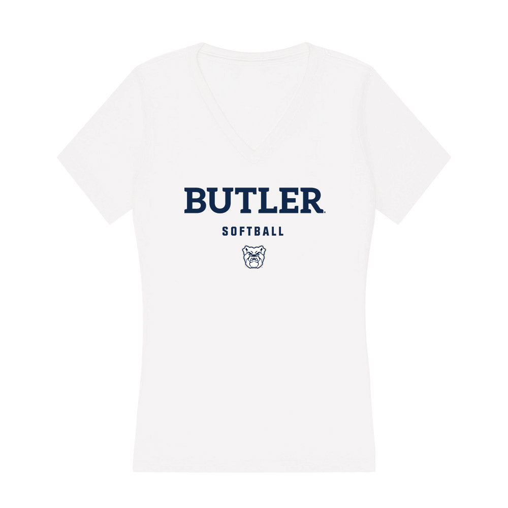 Butler - NCAA Softball : Alyx Johnson - Women's V-Neck T-Shirt-0
