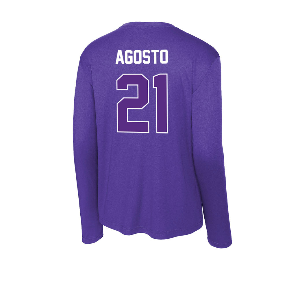 North Alabama - NCAA Baseball : Justus Agosto - Performance Long Sleeve T-Shirt-1