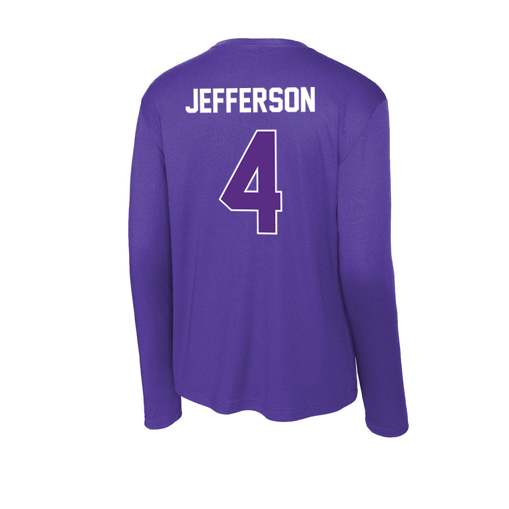 North Alabama - NCAA Men's Basketball : Canin Jefferson - Performance Long Sleeve T-Shirt-1