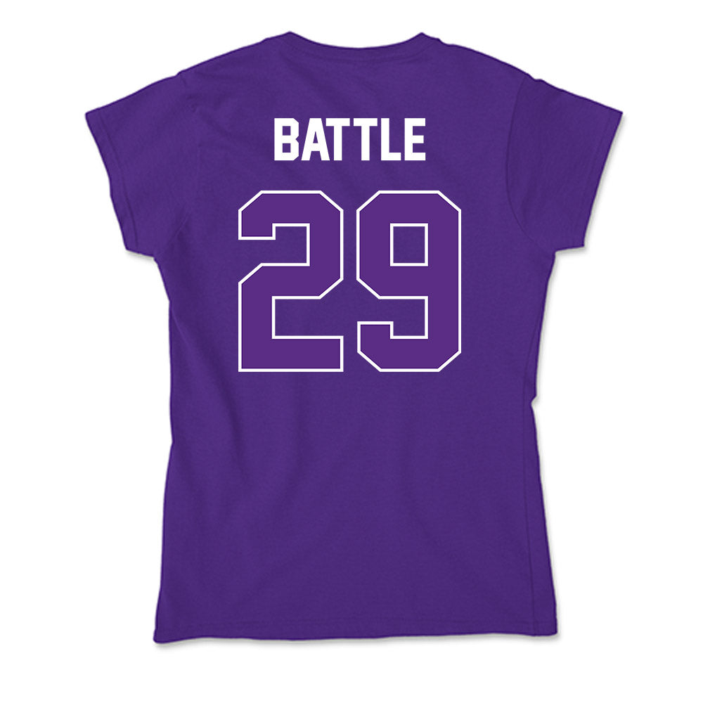 North Alabama - NCAA Baseball : Justin Battle - Soft Style Women’s T-Shirt-1