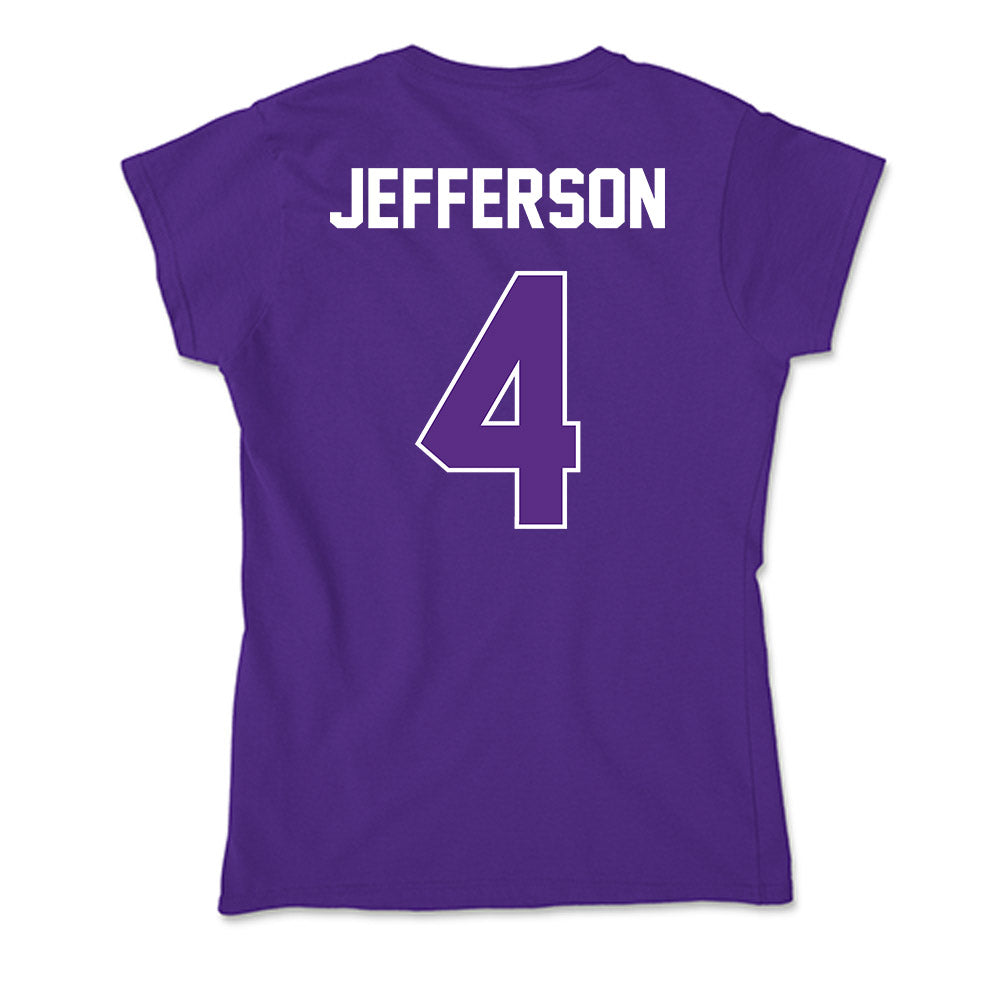 North Alabama - NCAA Men's Basketball : Canin Jefferson - Soft Style Women’s T-Shirt-1