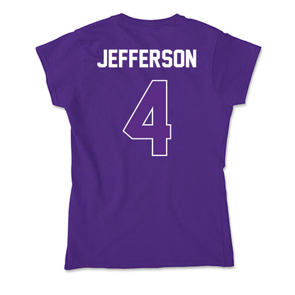 North Alabama - NCAA Men's Basketball : Canin Jefferson - Soft Style Women’s T-Shirt-1