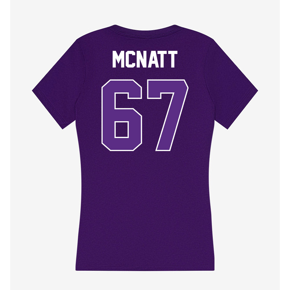 North Alabama - NCAA Football : Shane McNatt - Women's V-Neck T-Shirt-1