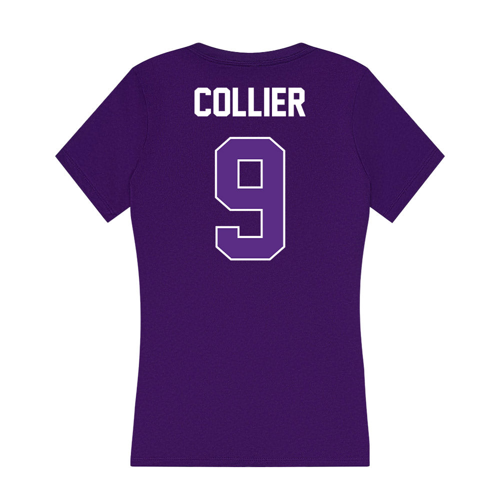 North Alabama - NCAA Football : Logan Collier - Women's V-Neck T-Shirt-1