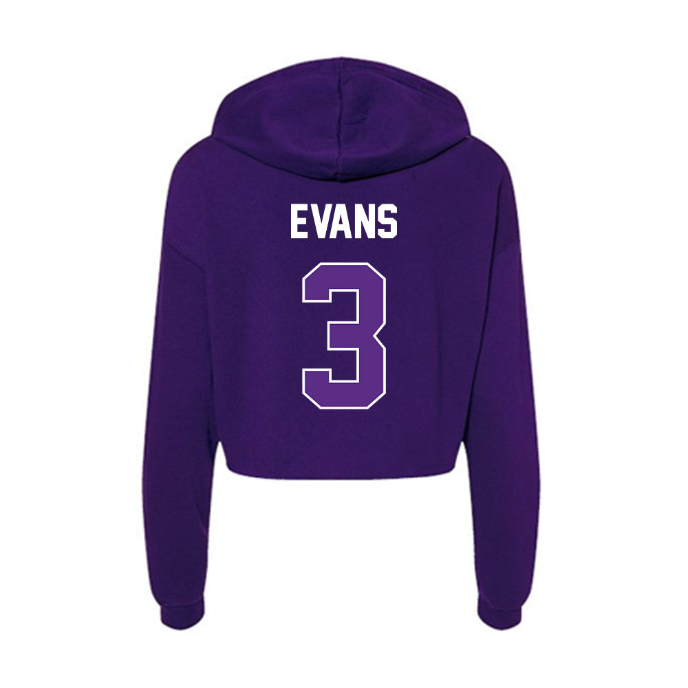North Alabama - NCAA Football : Jj Evans - Women's Crop Fleece Hoodie-1