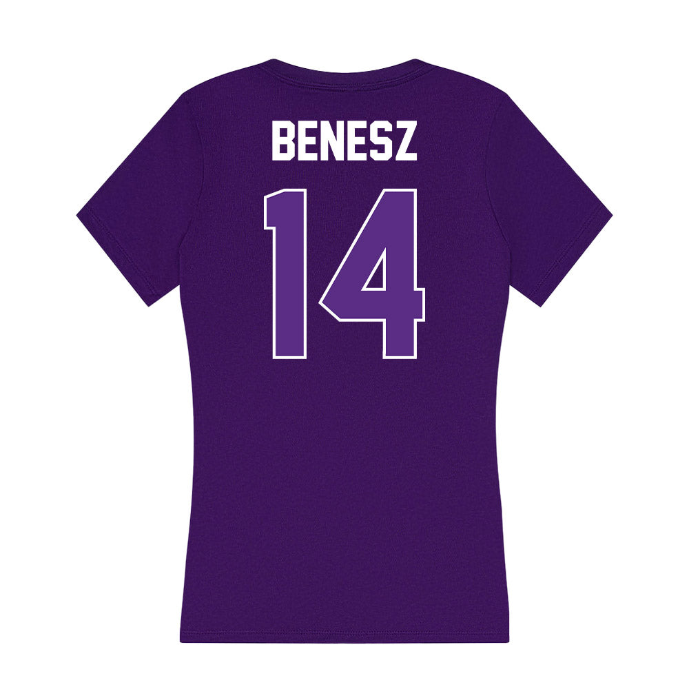 North Alabama - NCAA Beach Volleyball : Hailey Benesz - Women's V-Neck T-Shirt-1
