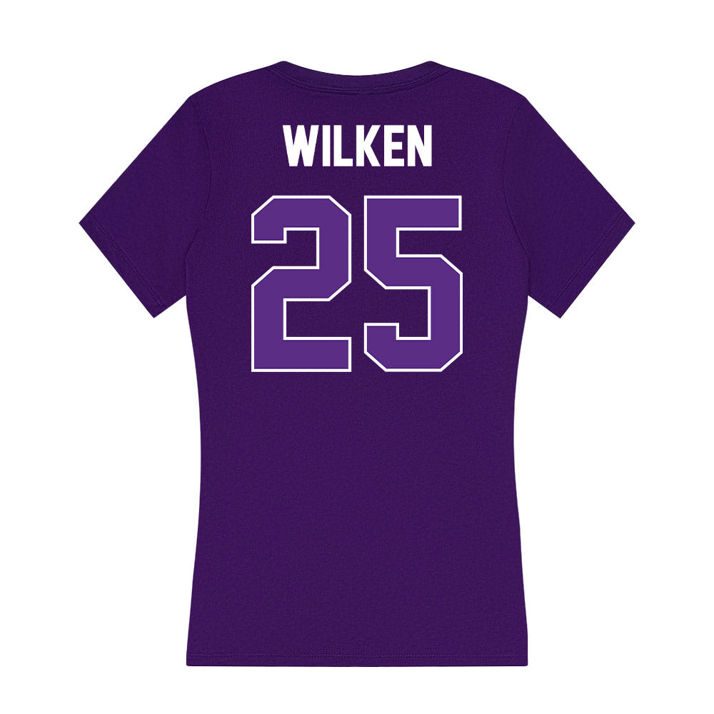 North Alabama - NCAA Softball : Alivia Wilken - Women's V-Neck T-Shirt-1