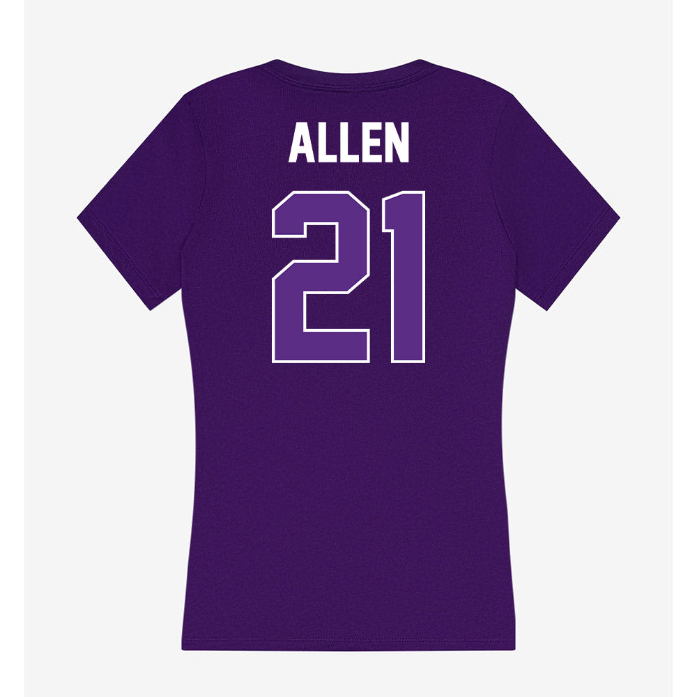 North Alabama - NCAA Women's Soccer : Maddie Allen - Women's V-Neck T-Shirt-1