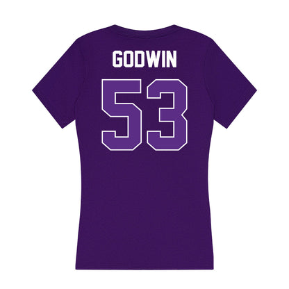 North Alabama - NCAA Football : Evan Godwin - Women's V-Neck T-Shirt-1