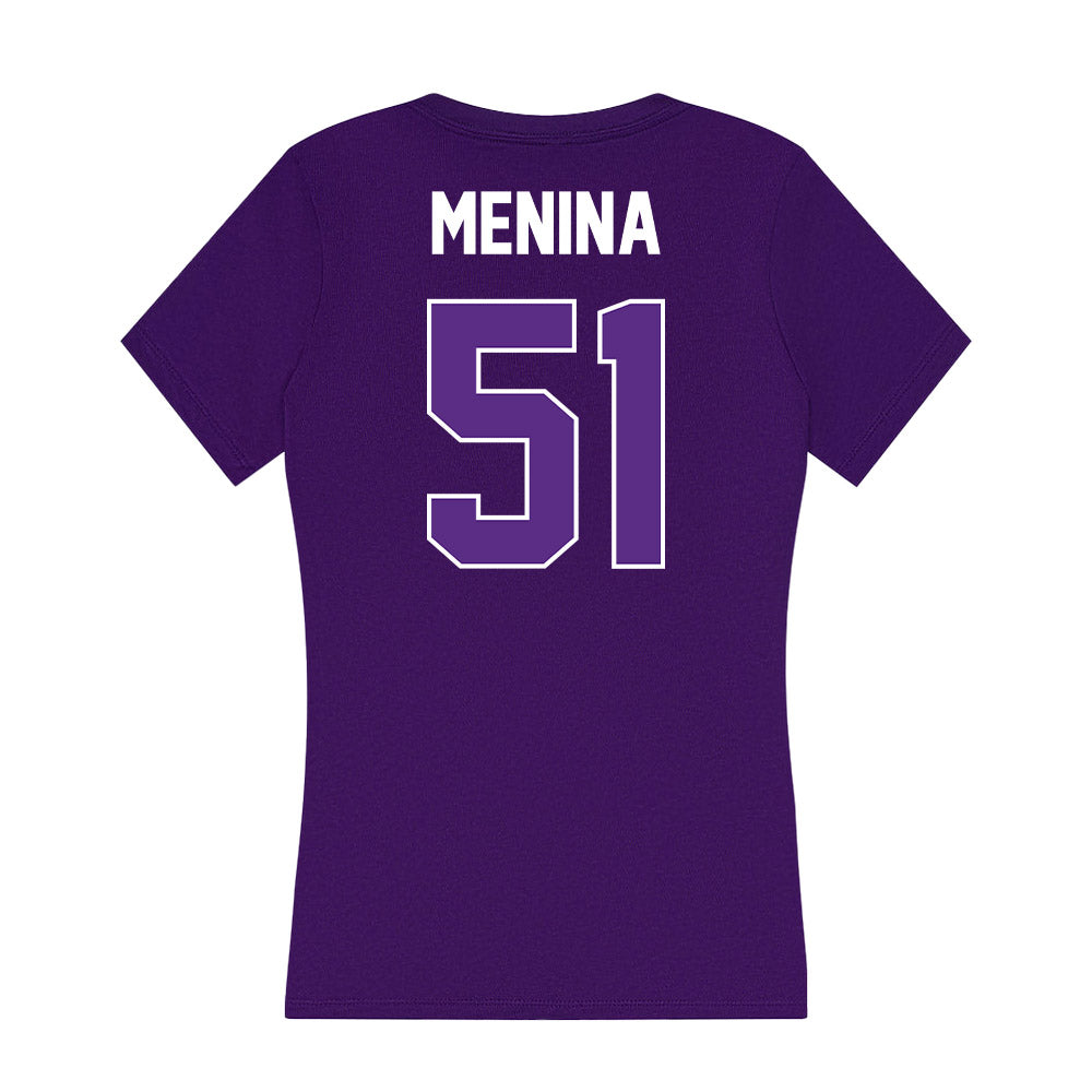 North Alabama - NCAA Baseball : Caleb Menina - Women's V-Neck T-Shirt-1