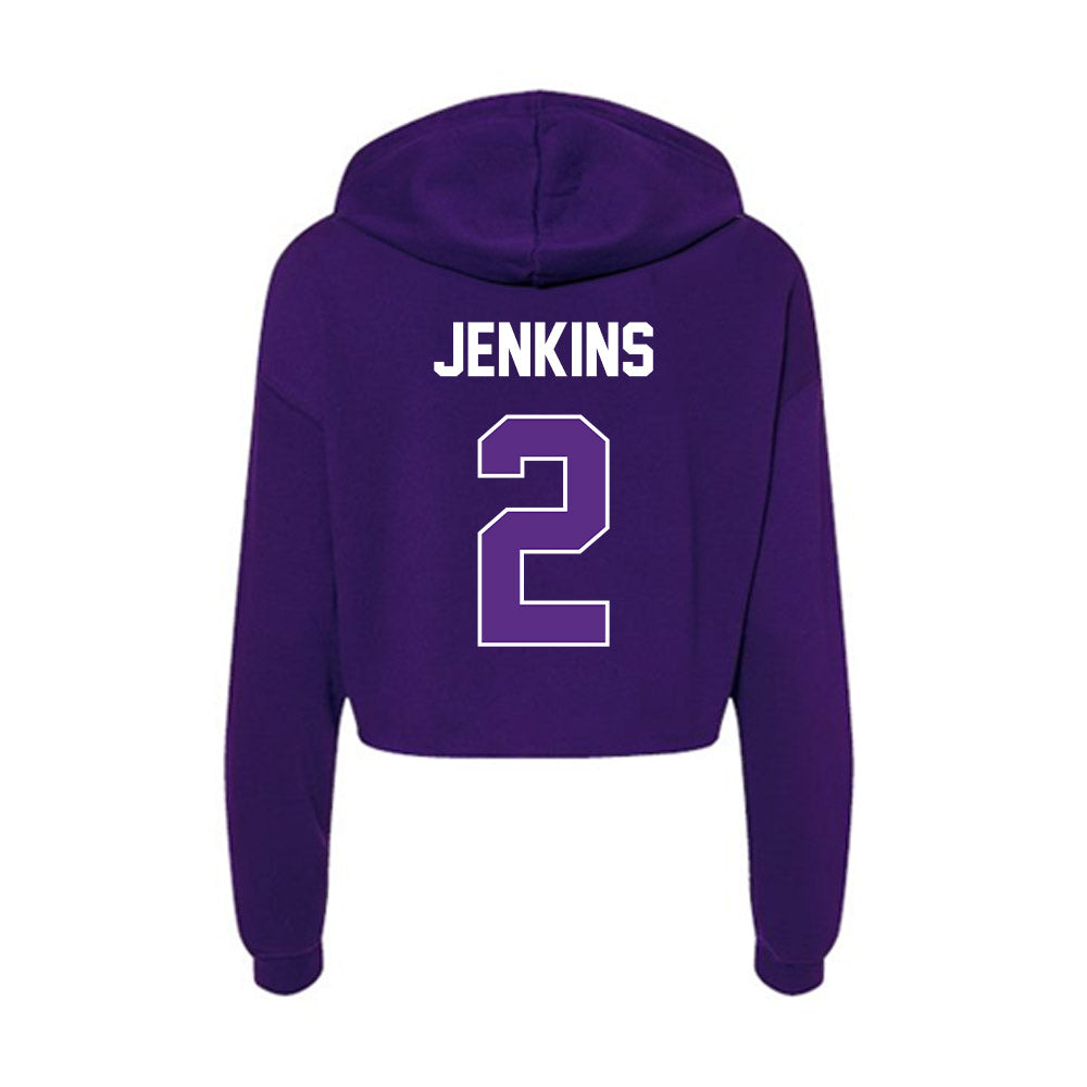 North Alabama - NCAA Baseball : Leighton Jenkins - Women's Crop Fleece Hoodie-1