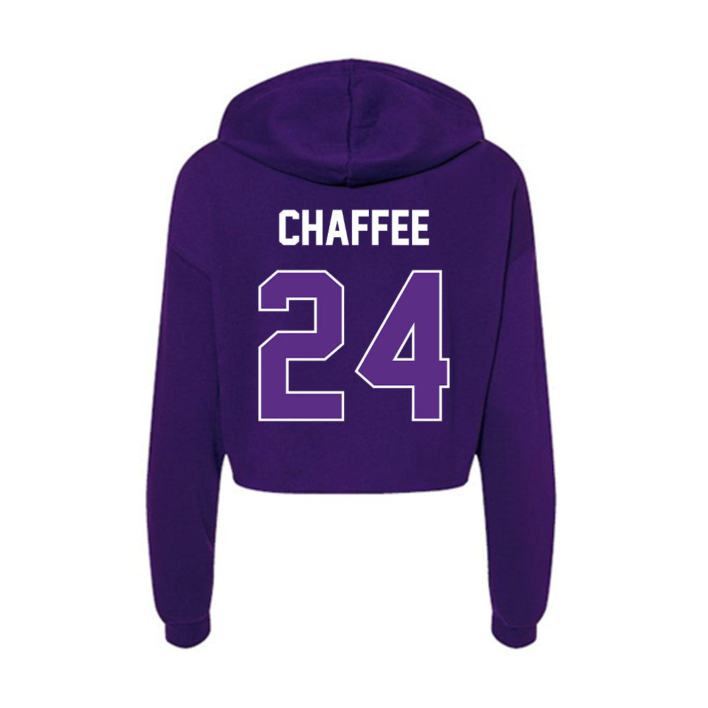 North Alabama - NCAA Men's Basketball : Mitchell Chaffee - Women's Crop Fleece Hoodie-1