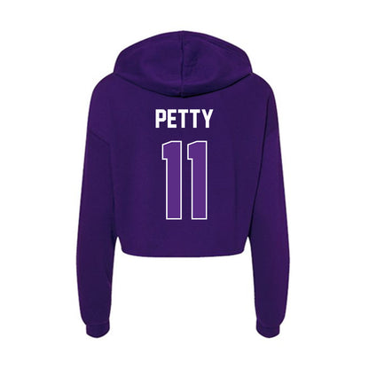 North Alabama - NCAA Baseball : Quinn Petty - Women's Crop Fleece Hoodie-1