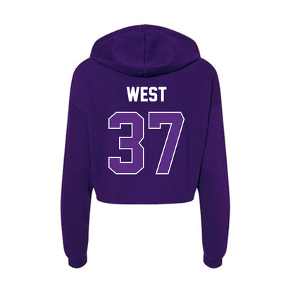 North Alabama - NCAA Baseball : Ryan West - Women's Crop Fleece Hoodie-1