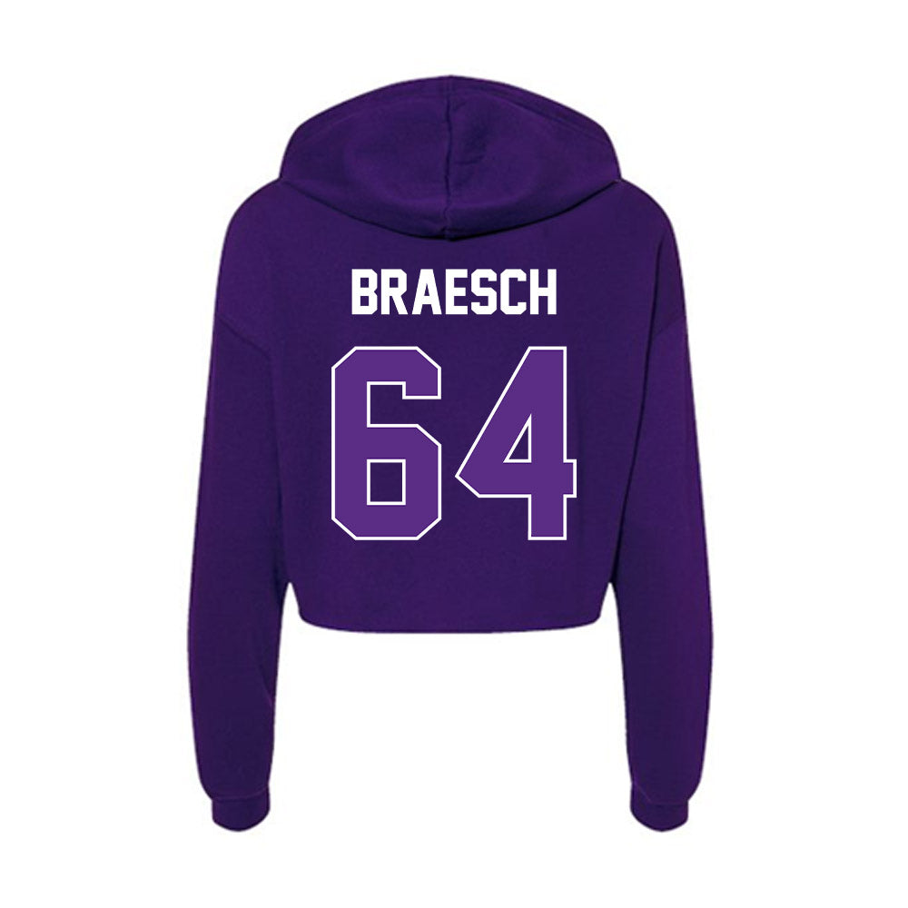North Alabama - NCAA Football : Dominic Braesch - Women's Crop Fleece Hoodie-1