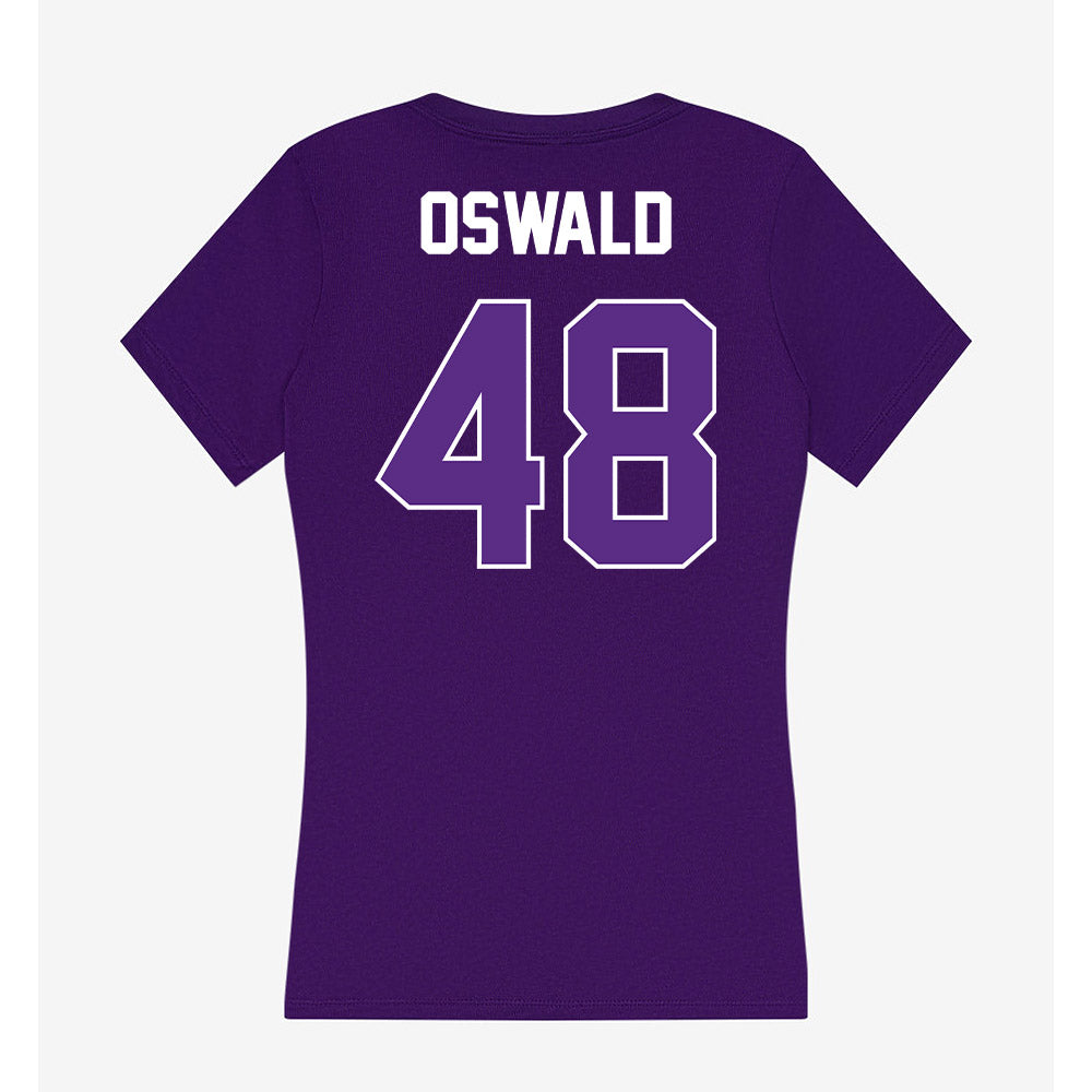 North Alabama - NCAA Baseball : Gavin Oswald - Women's V-Neck T-Shirt-1