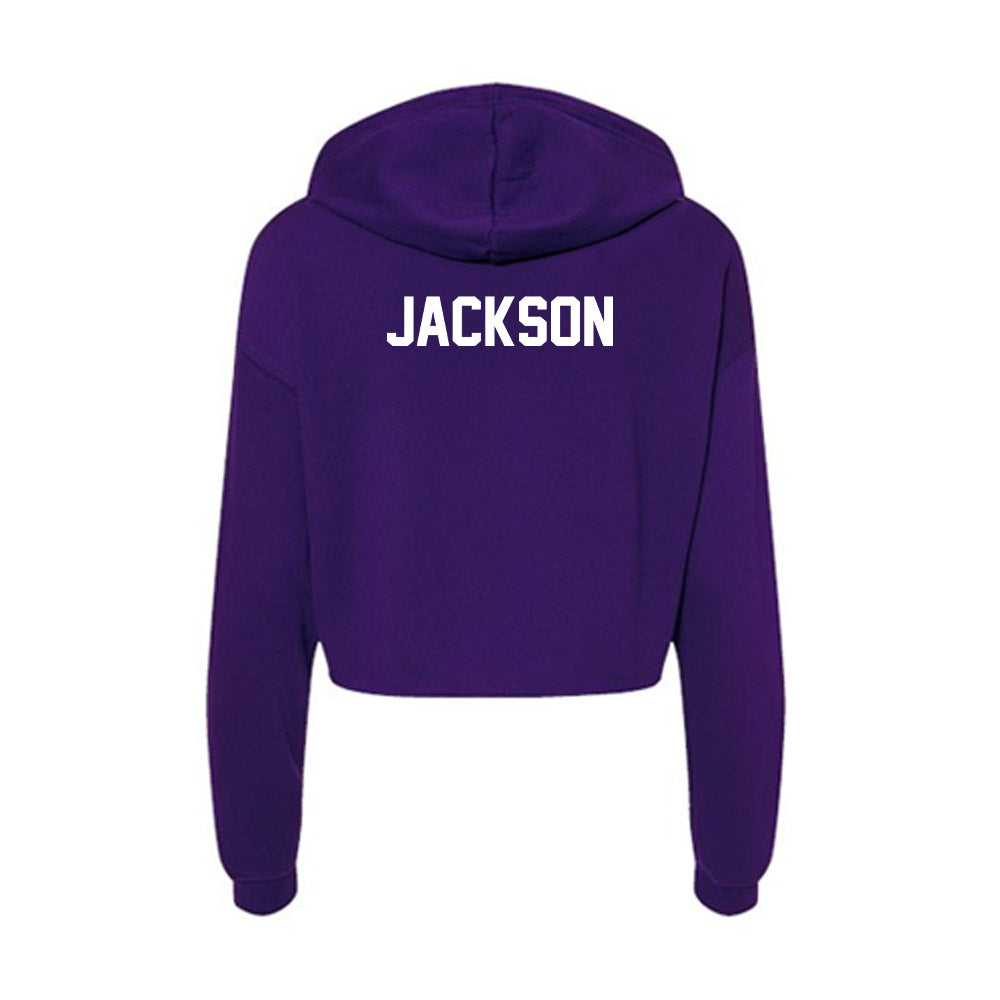 North Alabama - NCAA Men's Cross Country : Connor Jackson - Women's Crop Fleece Hoodie-1