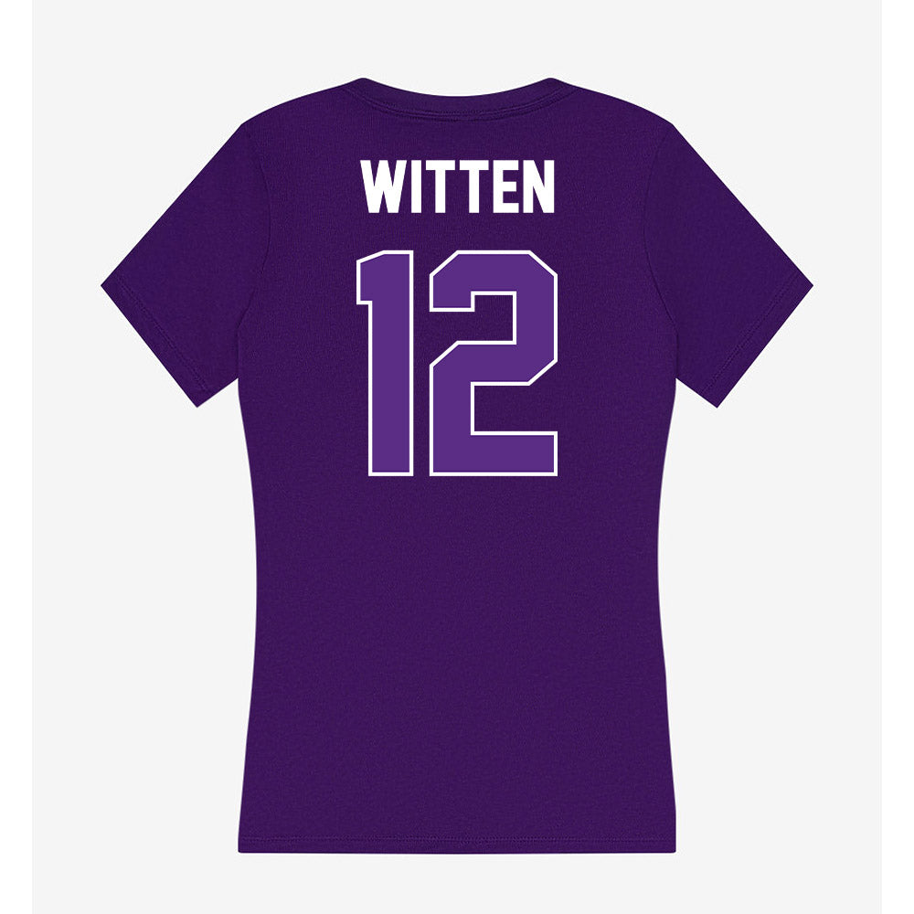 North Alabama - NCAA Women's Soccer : Abby Witten - Women's V-Neck T-Shirt-1
