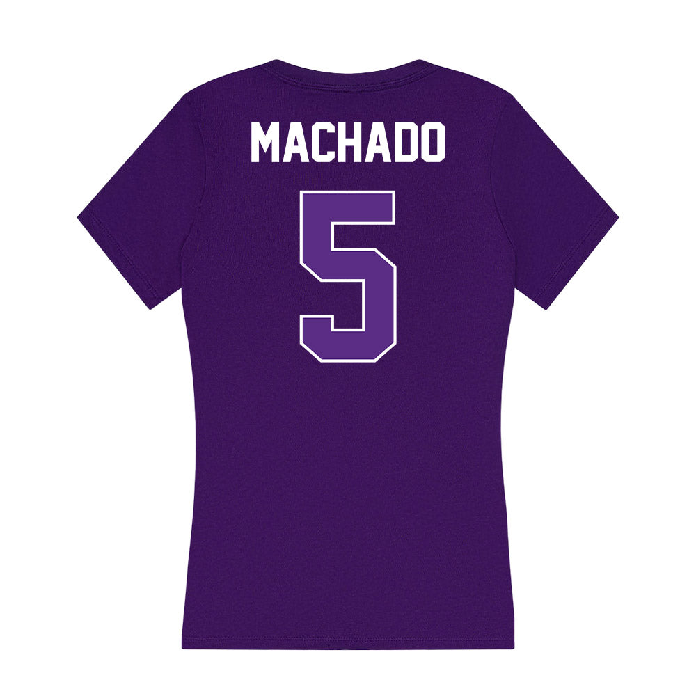 North Alabama - NCAA Baseball : Kyle Machado - Women's V-Neck T-Shirt-1