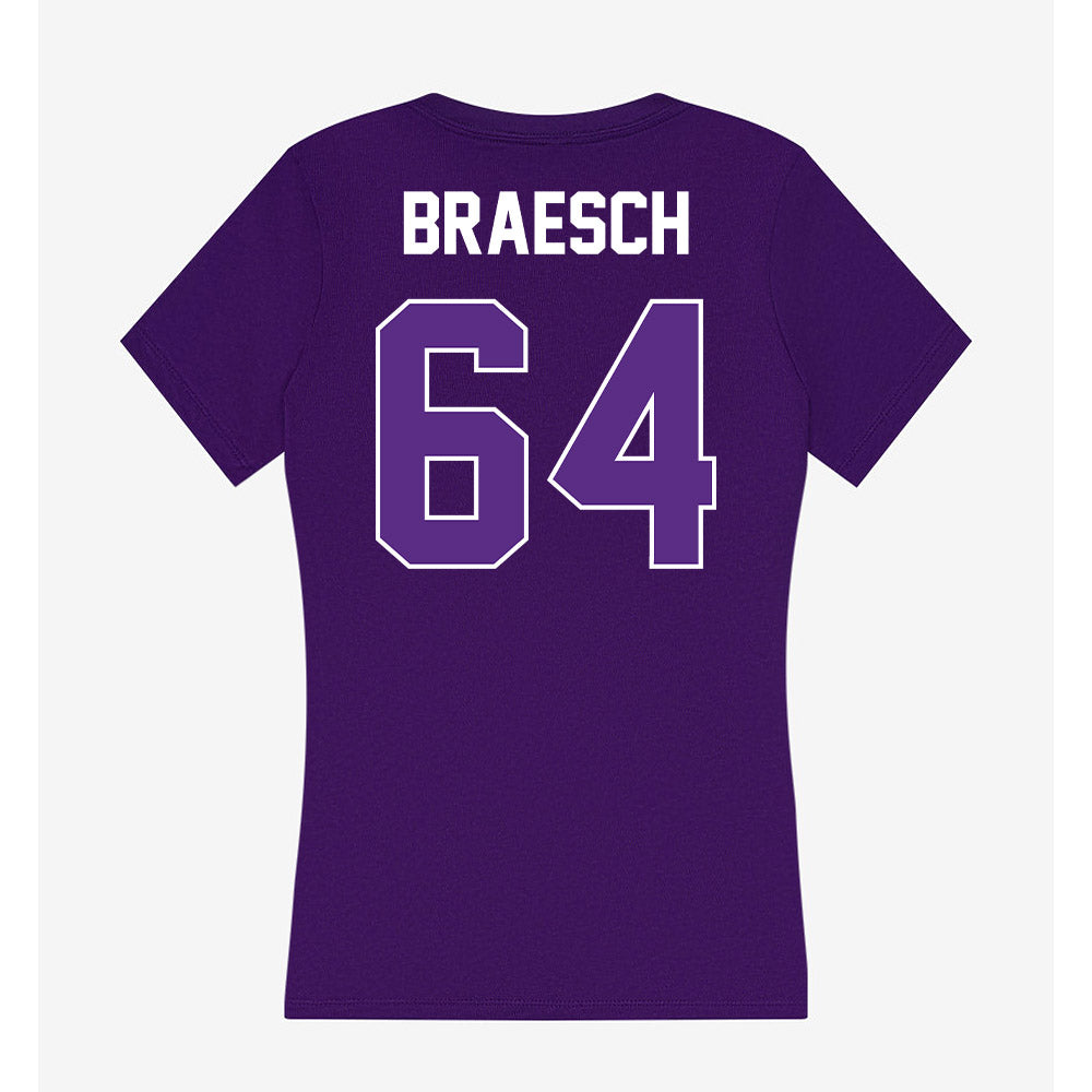 North Alabama - NCAA Football : Dominic Braesch - Women's V-Neck T-Shirt-1