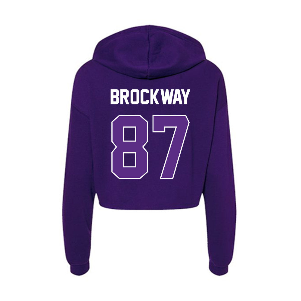 North Alabama - NCAA Football : Nathan Brockway - Women's Crop Fleece Hoodie-1