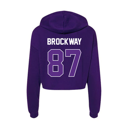 North Alabama - NCAA Football : Nathan Brockway - Women's Crop Fleece Hoodie-1