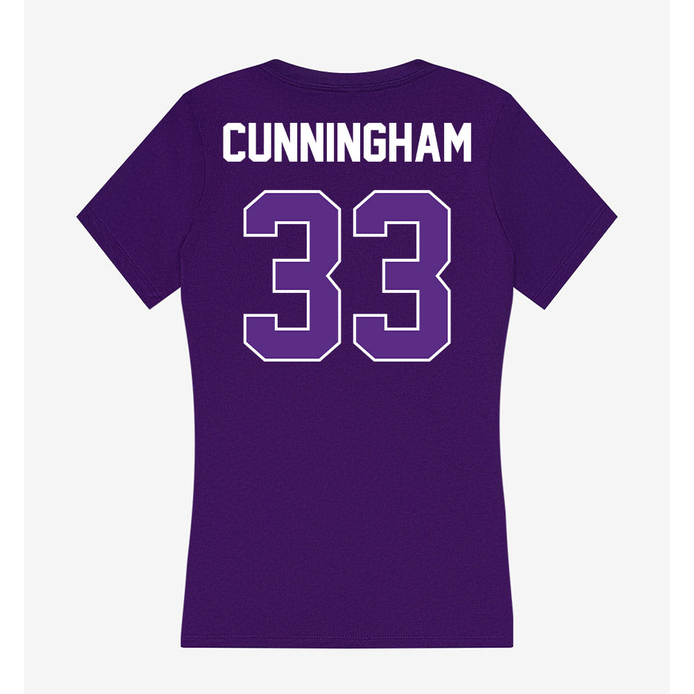 North Alabama - NCAA Football : Ethan Cunningham - Women's V-Neck T-Shirt-1