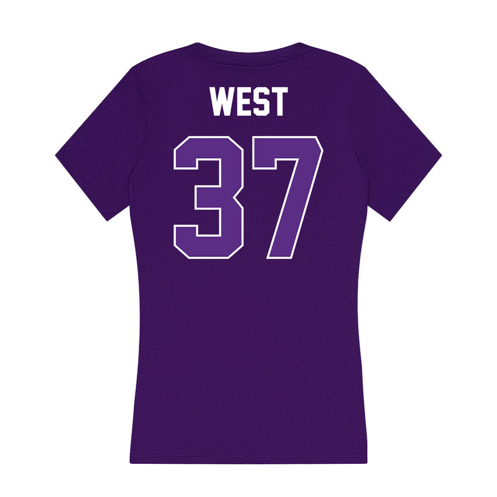 North Alabama - NCAA Baseball : Ryan West - Women's V-Neck T-Shirt-1