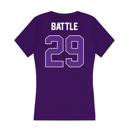 North Alabama - NCAA Baseball : Justin Battle - Women's V-Neck T-Shirt-1