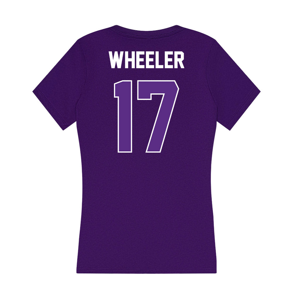 North Alabama - NCAA Softball : Laura Leigh Wheeler - Women's V-Neck T-Shirt-1