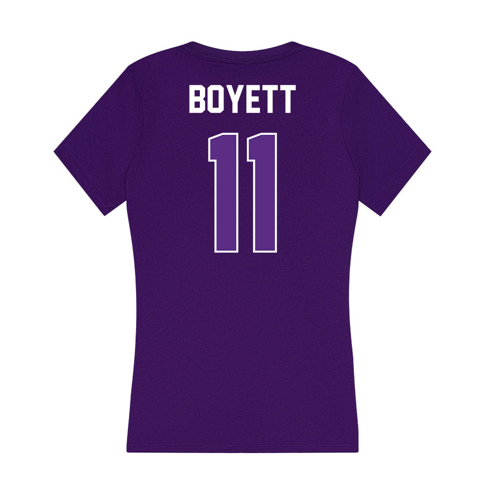 North Alabama - NCAA Softball : Ryleigh Boyett - Women's V-Neck T-Shirt-1