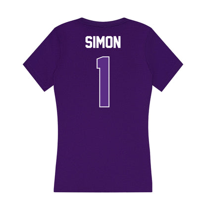 North Alabama - NCAA Softball : Katie Simon - Women's V-Neck T-Shirt-1