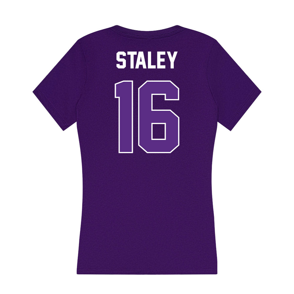 North Alabama - NCAA Women's Soccer : Mia Staley - Women's V-Neck T-Shirt-1