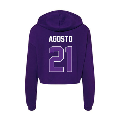 North Alabama - NCAA Baseball : Justus Agosto - Women's Crop Fleece Hoodie-1