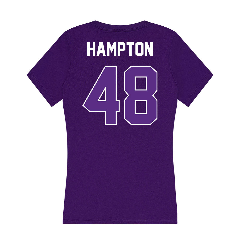 North Alabama - NCAA Football : Seth Hampton - Women's V-Neck T-Shirt-1