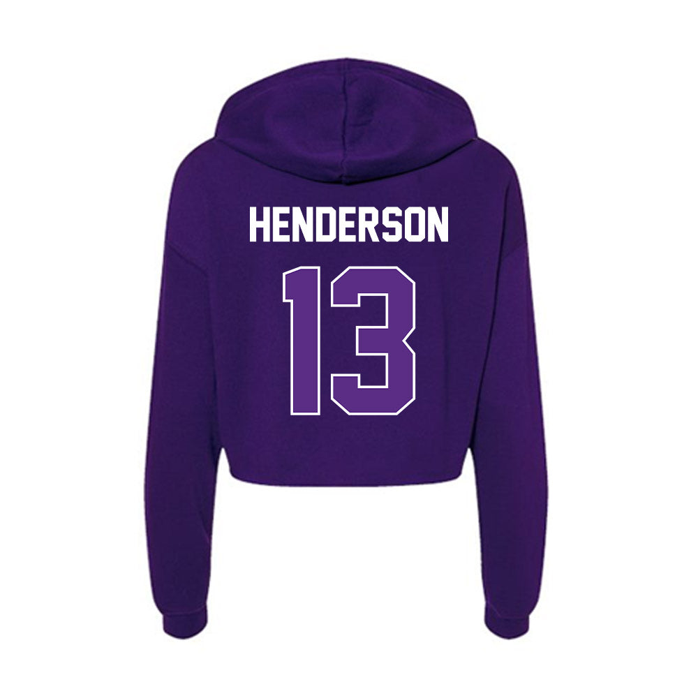 North Alabama - NCAA Football : Magnum Henderson - Women's Crop Fleece Hoodie-1