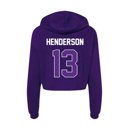 North Alabama - NCAA Football : Magnum Henderson - Women's Crop Fleece Hoodie-1